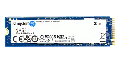 SSD KINGSTON NV3 2TB M.2 PCIE 4.0 ATÉ 6000 MB/S