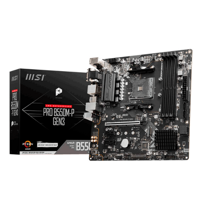 PLACA MÃE MSI PRO B550M-P GEN 3/ AMD AM4 / CHIPSET B550 / DDR4 / MATX