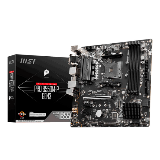 PLACA MÃE MSI PRO B550M-P GEN 3/ AMD AM4 / CHIPSET B550 / DDR4 / MATX