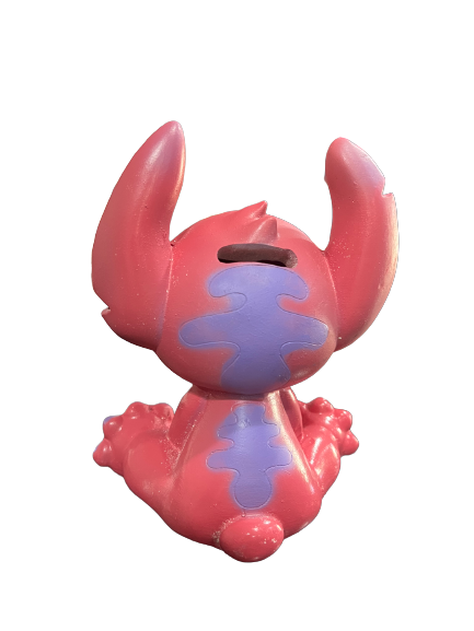 COFRE BONECO ANGEL STITCH RESINA 18CM